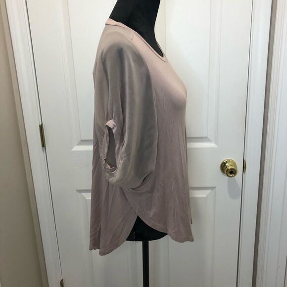 a’reve hi lo sheer short sleeve top, size medium - Picture 3 of 10